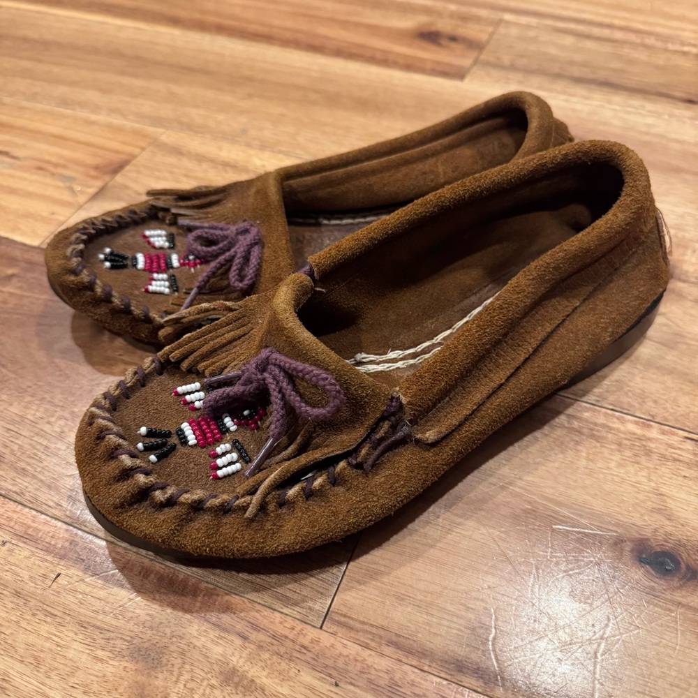Vintage Brown Moccasin Weron‎ size 6-7